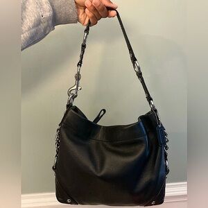 COACH Carly Y2K Black Signature bag PURPLE INTERIOR